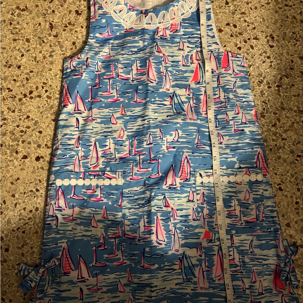 Lilly Pulitzer Zanzibar blue Boatylicious shift dress size 8 - Picture 4 of 8